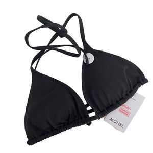 NWT Monki Black Swimsuit Top in Size Small